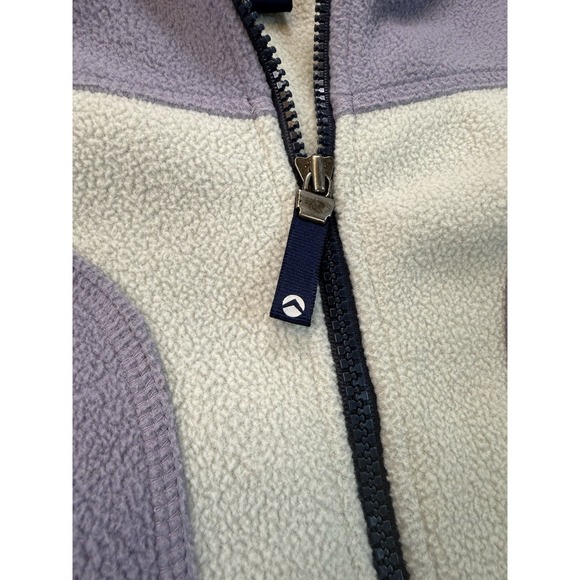 American Eagle Trail Fleece Jacket XS Purple Cream Hooded Full Zip Outdoor - Picture 4 of 7